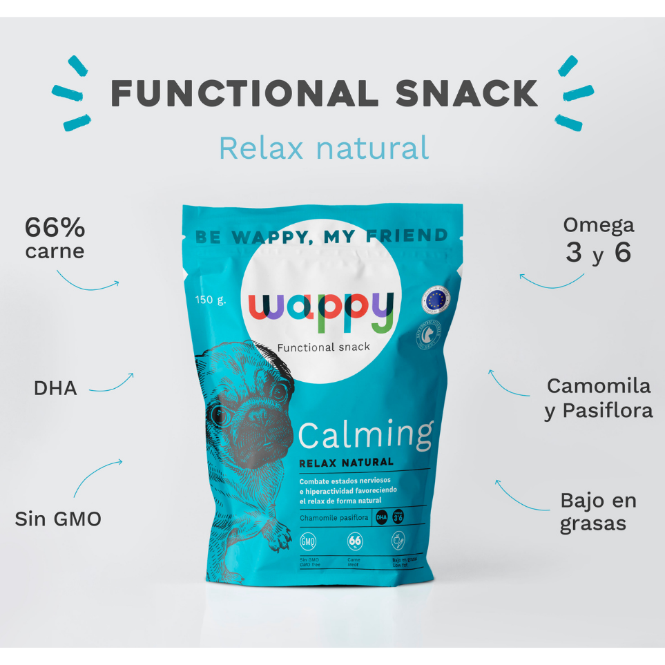 WAPPY SNACK FUNCIONAL CALMANTE/RELAJANTE 150GR